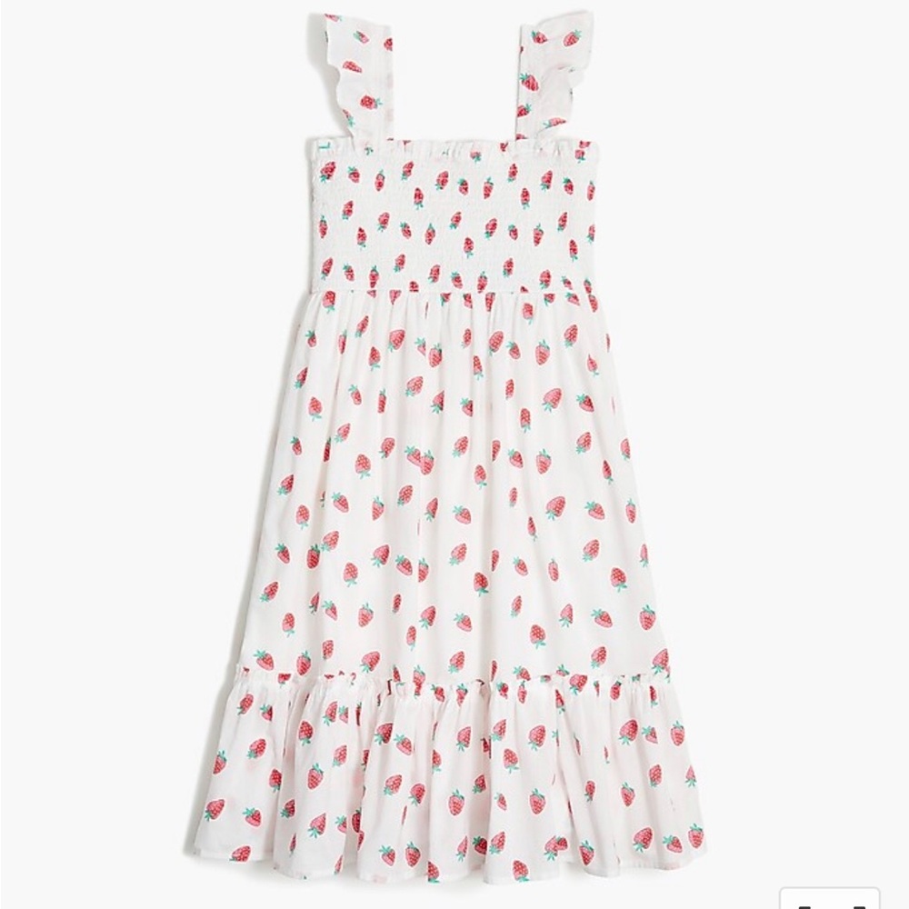 Jcrew girls strawberry sun dress